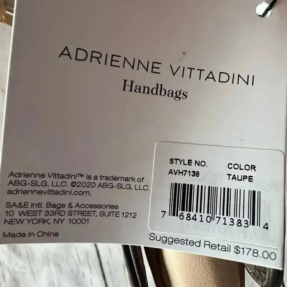 Adrienne Vittadini  Moc Croc Taupe Crossbody bag NWT